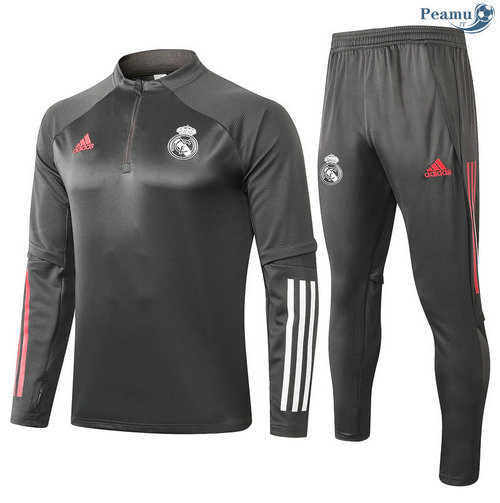 Survetement Real Madrid Enfant Gris foncé 2020-2021