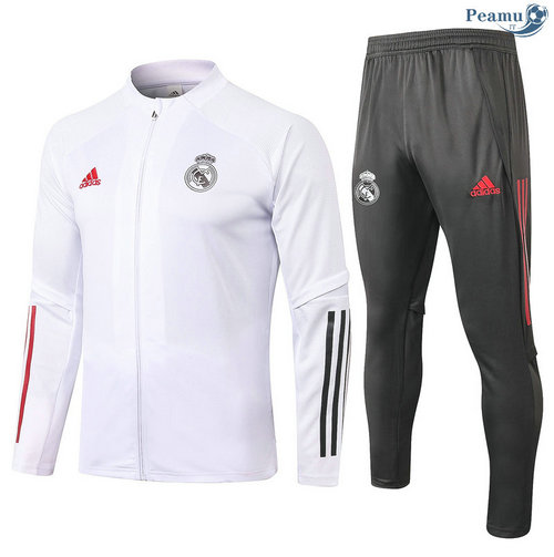 Veste Survetement Real Madrid Enfant Blanc 2020-2021