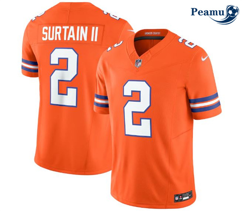 Peamu Maillot foot Patrick Surtain II, Denver Broncos - Orange