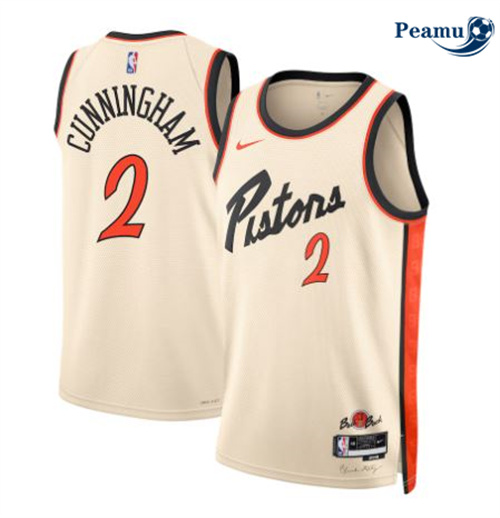 Peamu Maillot foot Cade Cunningham, Detroit Pistons 2024/25 - City