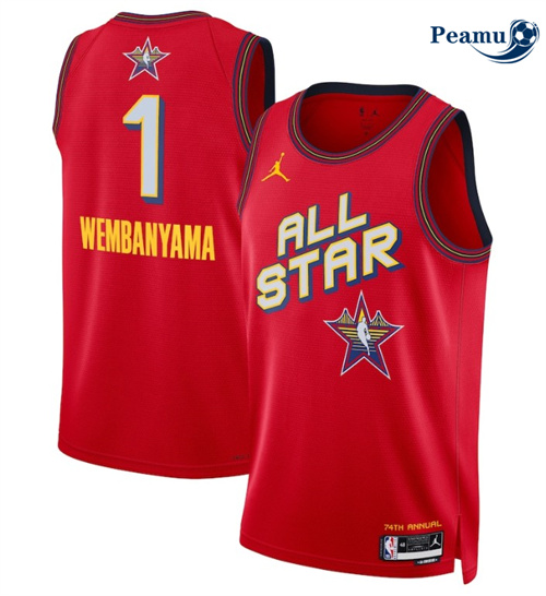 Peamu Maillot foot Victor Wembanyama - 2025/26 All-Star Rouge