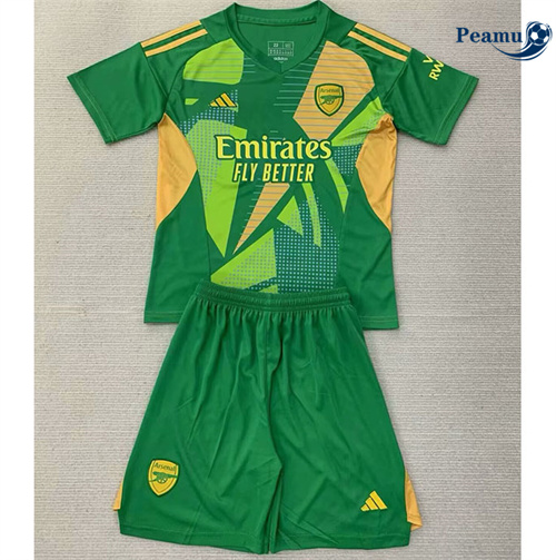 Maillot foot Arsenal Enfant Gardien De But Vert 2024-2025