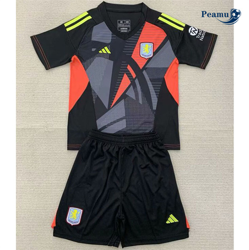 Maillot foot Aston Villa Enfant Gardien de but Noir 2024-2025