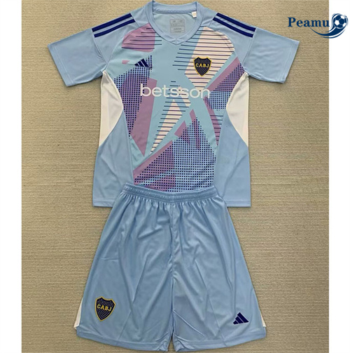 Maillot foot Boca Juniors Enfant Gardien De But Bleu 2024-2025
