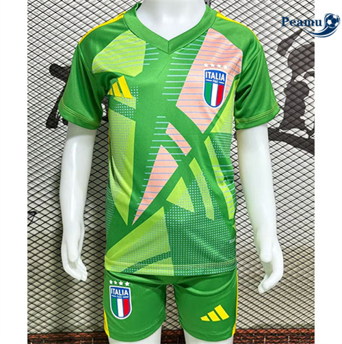 Maillot foot Italie Enfant Gardien De But Vert 2024-2025