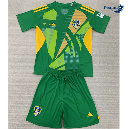 Maillot foot Leeds United Enfant Gardien de but Vert 2024-2025
