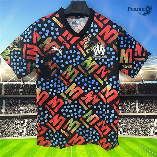 Maillot foot Marseille Training Bleu/Rouge 2024-2025
