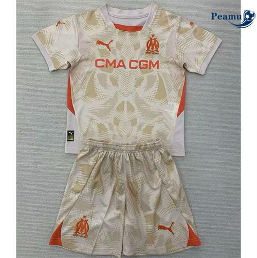 Maillot foot Marseille Gardien De But Enfant Jaune 2024-2025