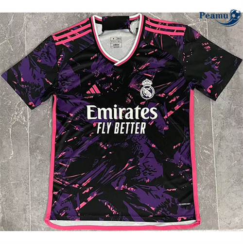 Maillot foot Real Madrid pre-match Noir/Pourpre 2024-2025