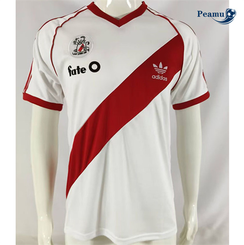 Maillot foot Retro1986-87#River Plate Domicile