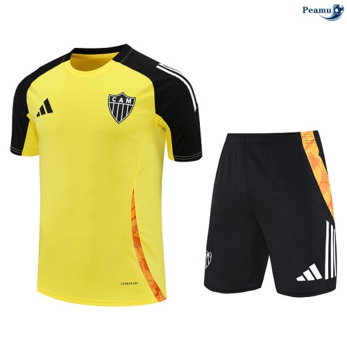 Maillot foot Kit Entrainement Atletico Mineiro + Shorts Jaune/Noir 2025-2026 peamu 0118