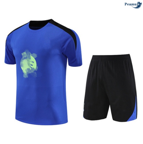 Maillot foot Kit Entrainement Barcelone + Shorts Bleu/Noir 2025-2026 peamu 0142