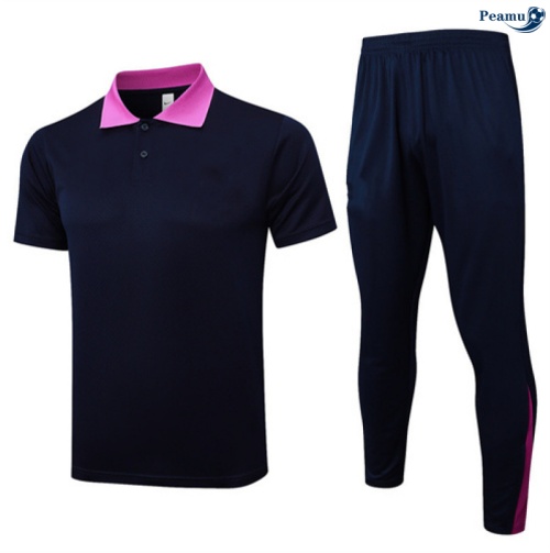 Maillot foot Kit Entrainement Barcelone Polo + Pantalon Vert/violet 2025-2026 peamu 0148