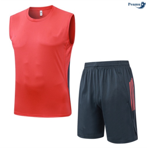Maillot foot Kit Entrainement Bayern Munich Debardeur + Shorts Orange/Noir 2025-2026 peamu 0080