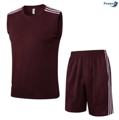 Maillot foot Kit Entrainement Bayern Munich Debardeur + Shorts Rouge/Blanc 2025-2026 peamu 0085