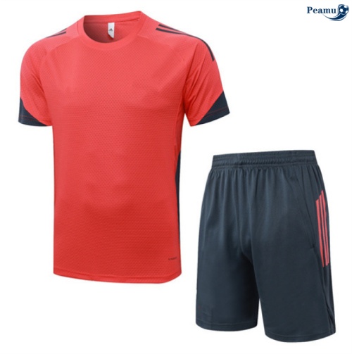 Maillot foot Kit Entrainement Bayern Munich + Shorts Orange/Gris 2025-2026 peamu 0096