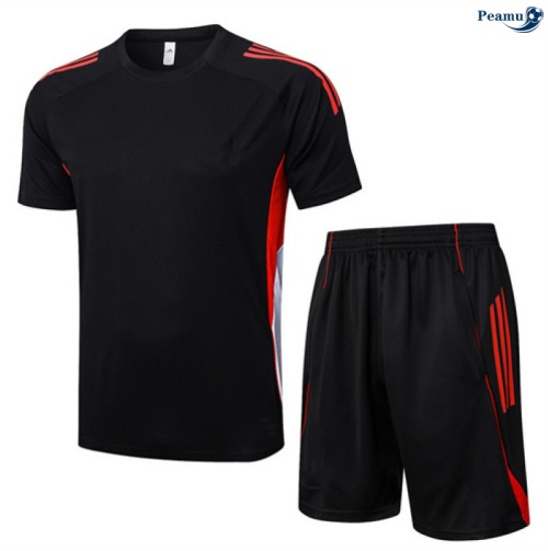 Maillot foot Kit Entrainement Bayern Munich + Shorts Noir/Rouge 2025-2026 peamu 0099