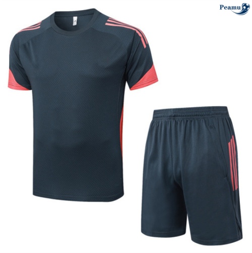 Maillot foot Kit Entrainement Bayern Munich + Shorts Gris foncé/Orange 2025-2026 peamu 0105
