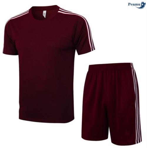 Maillot foot Kit Entrainement Bayern Munich + Shorts Rouge/Blanc 2025-2026 peamu 0108