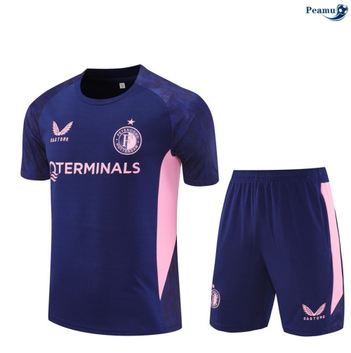Maillot foot Kit Entrainement Feyenoord + Shorts Violet/Rose 2025-2026 peamu 0029