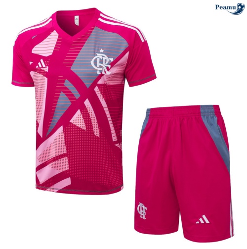 Maillot foot Kit Entrainement Flamengo + Shorts Rouge 2025-2026 peamu 0045
