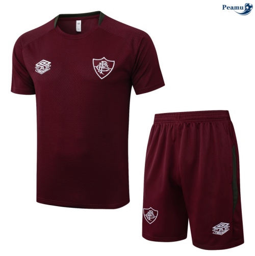 Maillot foot Kit Entrainement Fluminense + Shorts Rouge 2025-2026 peamu 0048