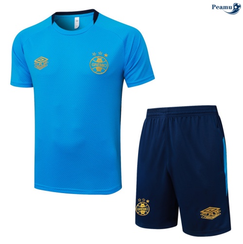 Maillot foot Kit Entrainement Gremio + Shorts Bleu 2025-2026 peamu 0050