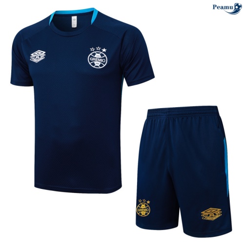 Maillot foot Kit Entrainement Gremio + Shorts Bleu Marine 2025-2026 peamu 0051