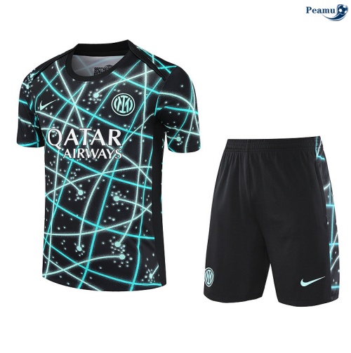Maillot foot Kit Entrainement Inter Milan + Shorts Noir 2025-2026 peamu 0414