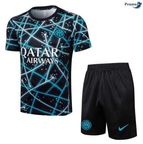 Maillot foot Kit Entrainement Inter Milan + Shorts Noir 2025-2026 peamu 0415