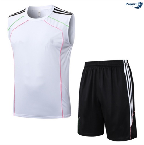 Maillot foot Kit Entrainement Juventus Debardeur + Shorts Blanc/Noir/Rose 2025-2026 peamu 0419