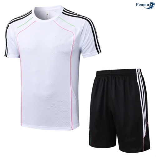 Maillot foot Kit Entrainement Juventus + Shorts Blanc/Noir/Rose 2025-2026 peamu 0424