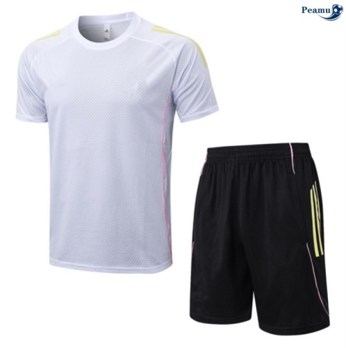 Maillot foot Kit Entrainement Juventus + Shorts Blanc/Noir/Jaune 2025-2026 peamu 0426