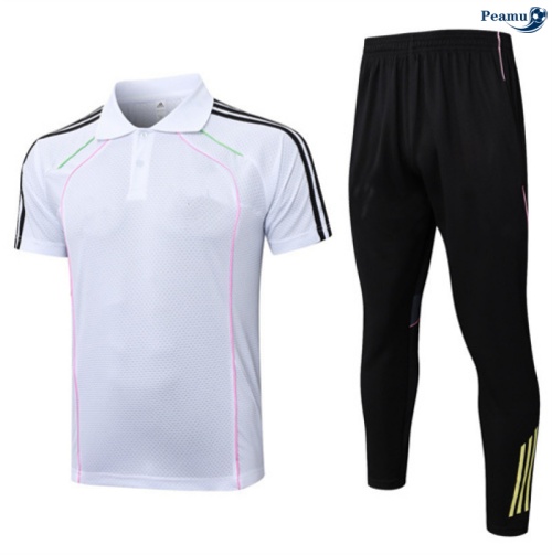 Maillot foot Kit Entrainement Juventus Polo + Pantalon Blanc/Noir 2025-2026 peamu 0427