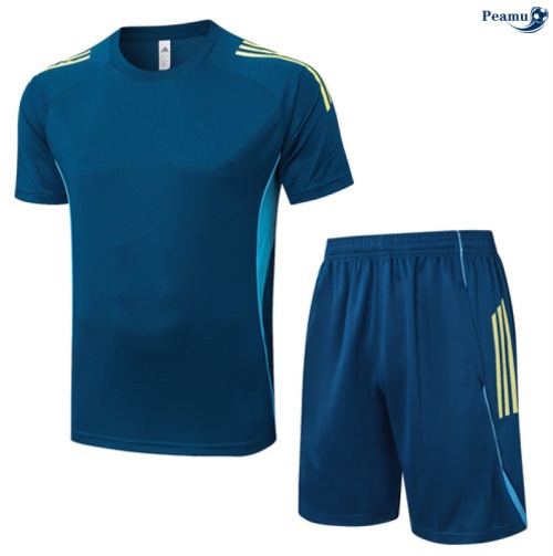 Maillot foot Kit Entrainement Juventus + Shorts Bleu/Jaune 2025-2026 peamu 0432
