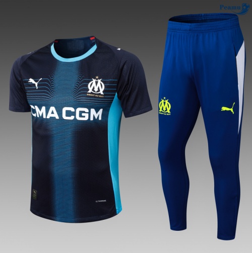 Maillot foot Kit Entrainement Marseille Training Bleu Marine 2025-2026 peamu 0285