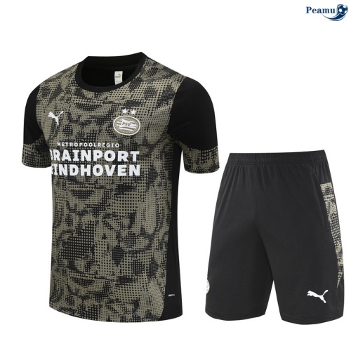 Maillot foot Kit Entrainement PSV Eindhoven + Shorts Noir 2025-2026 peamu 0066