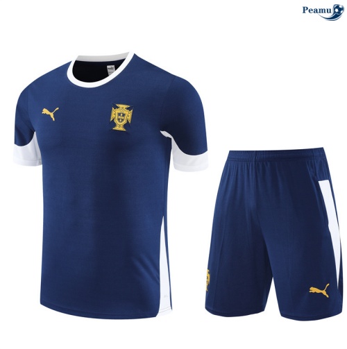 Maillot foot Kit Entrainement Portugal + Shorts Bleu/Blanc 2025-2026 peamu 0382