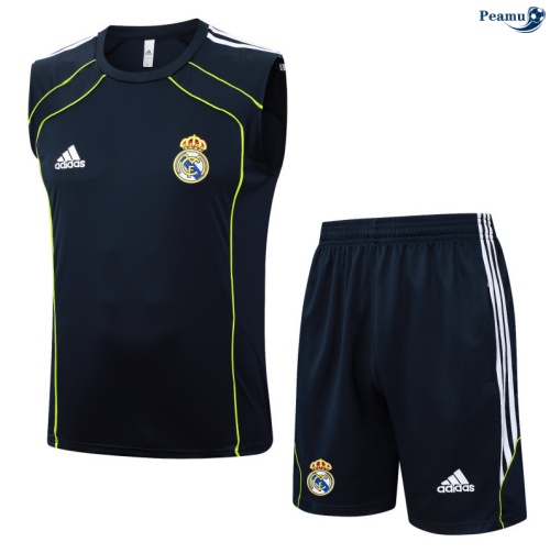 Maillot foot Kit Entrainement Real Madrid Debardeur + Shorts Vert/Vert/Blanc 2025-2026 peamu 0184