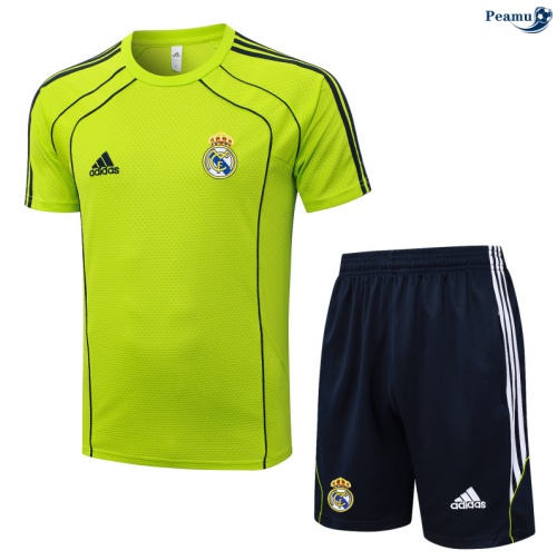 Maillot foot Kit Entrainement Real Madrid + Shorts Vert/Noir 2025-2026 peamu 0231