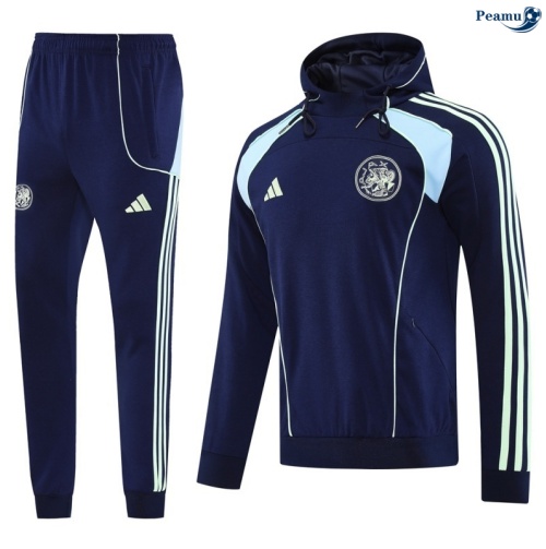 Maillot Sweatshirt à capuche Ajax Bleu Marine 2025-2026 peamu 0451