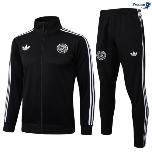 Maillot Veste Survetement Allemagne Noir/Blanc 2025-2026 peamu 0690