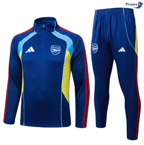 Maillot Survetement Arsenal Bleu/Jaune/Rouge 2025-2026 peamu 0725