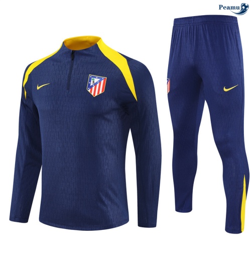 Maillot Survetement Atletico Madrid Bleu Marine/Jaune 2025-2026 peamu 0525