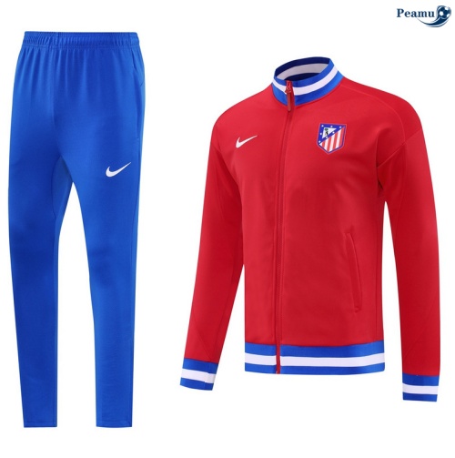 Maillot Veste Survetement Atletico Madrid Rouge/Bleu 2025-2026 peamu 0527