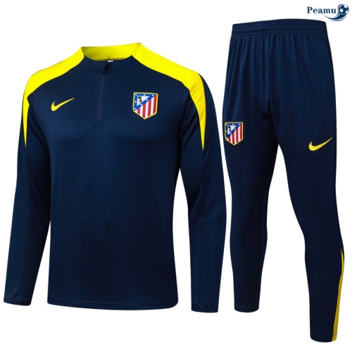 Maillot Survetement Atletico Madrid Bleu Marine/Jaune 2025-2026 peamu 0528