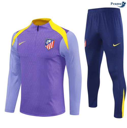 Maillot Survetement Atletico Madrid violet/Bleu Marine/Jaune 2025-2026 peamu 0530