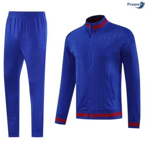 Maillot Veste Survetement Barcelone Bleu/Rouge 2025-2026 peamu 0540