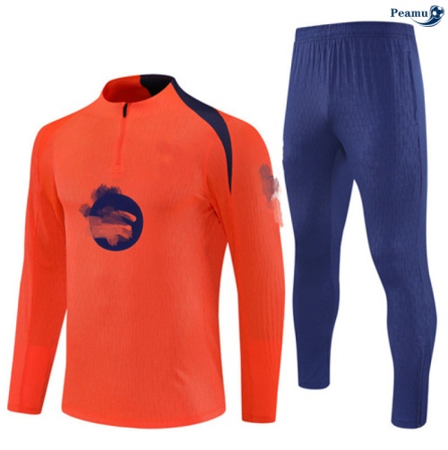 Maillot Survetement Barcelone Orange/Bleu Marine 2025-2026 peamu 0541