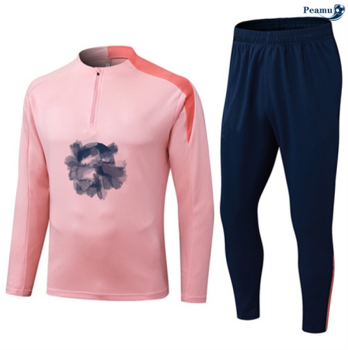 Maillot Survetement Barcelone Rose/Bleu 2025-2026 peamu 0542